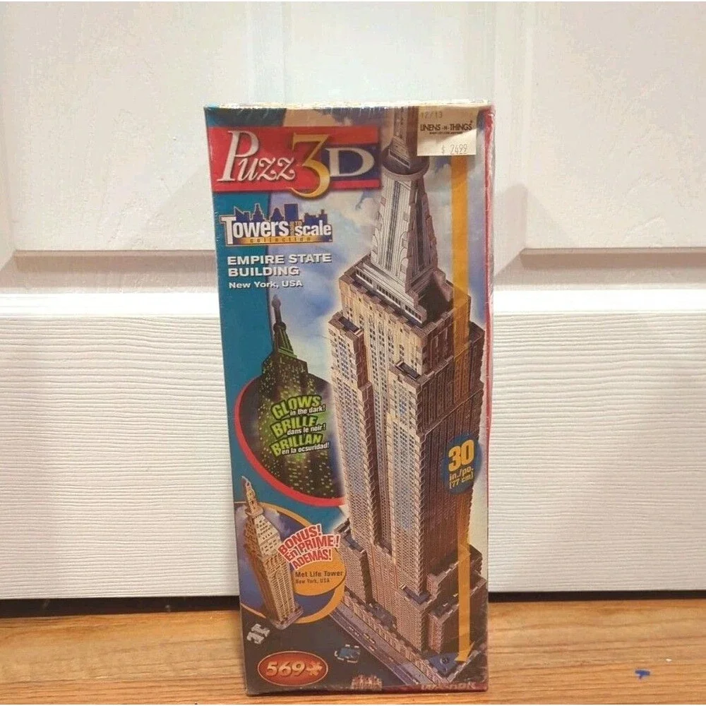 Vintage WREBBIT Puzz 3D puzzle, Empire‎ State Building, Sealed Box